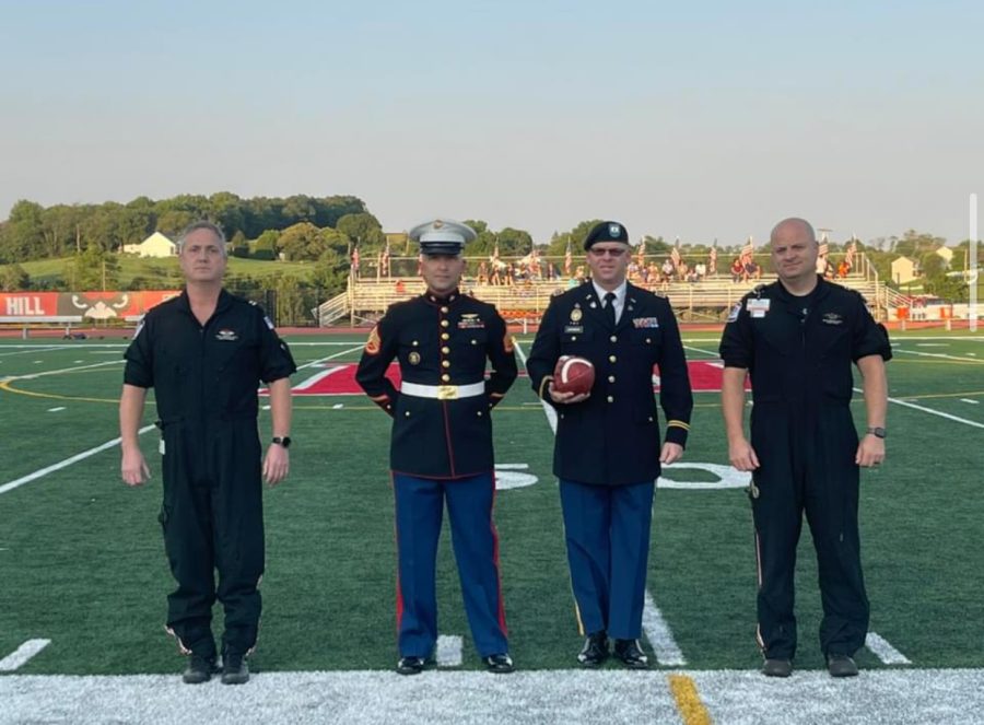 HASD recognizes military at football game