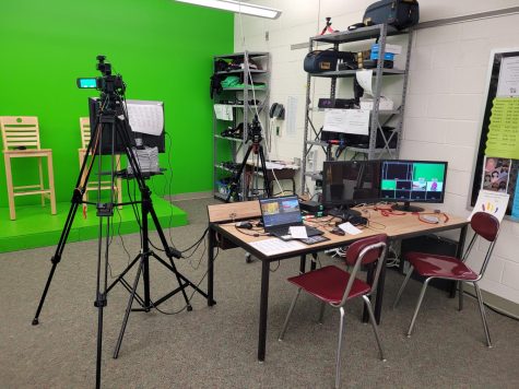 TV studio behind the scenes